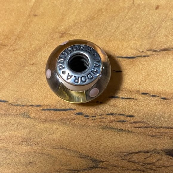 Pandora Pink Polka Dots Murano Glass Charm - Picture 3 of 4